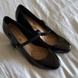 Kelly & Katie Glossy Black Heels